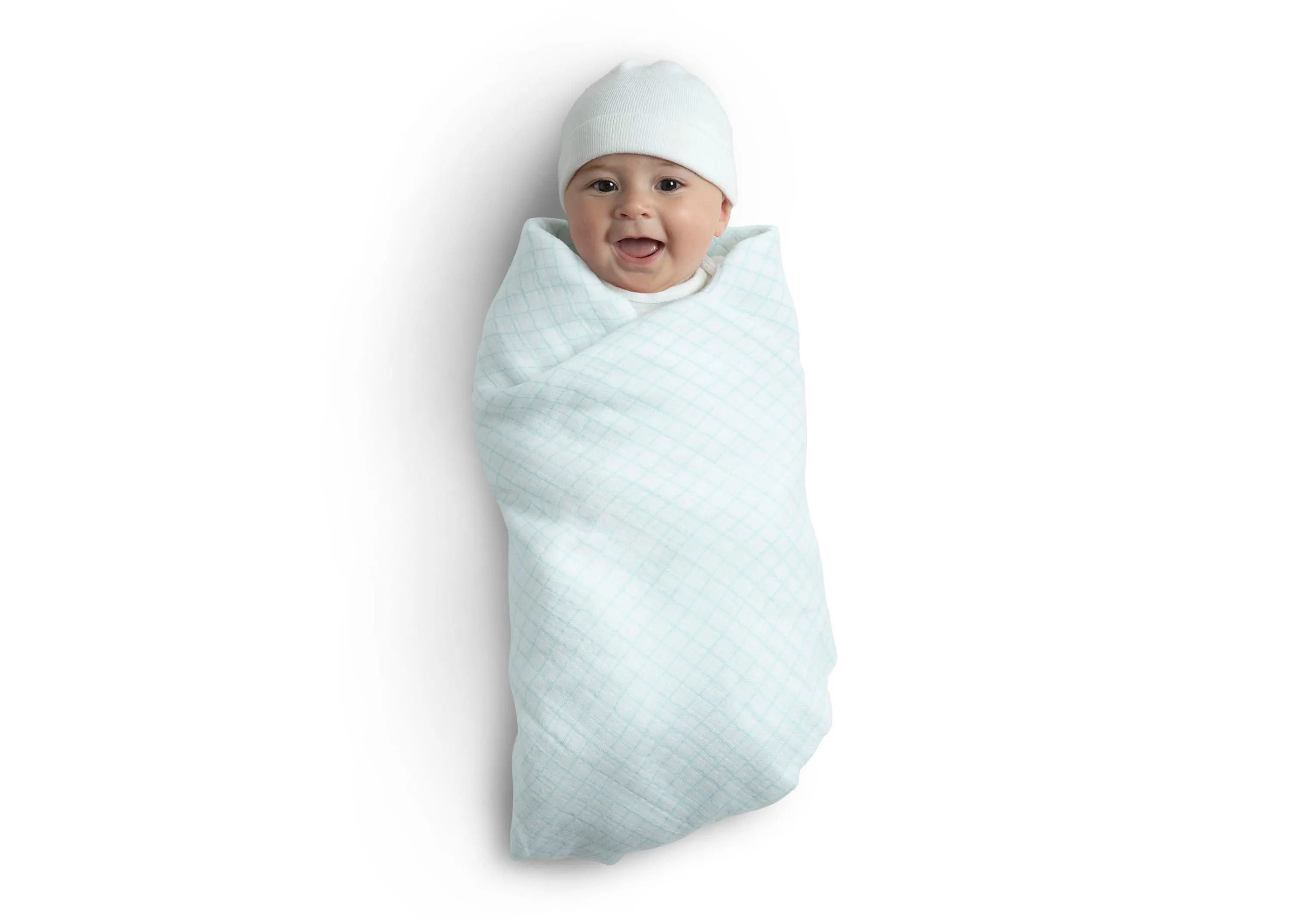 100% Cotton Muslin Baby Receiving Blankets - 4 Pack