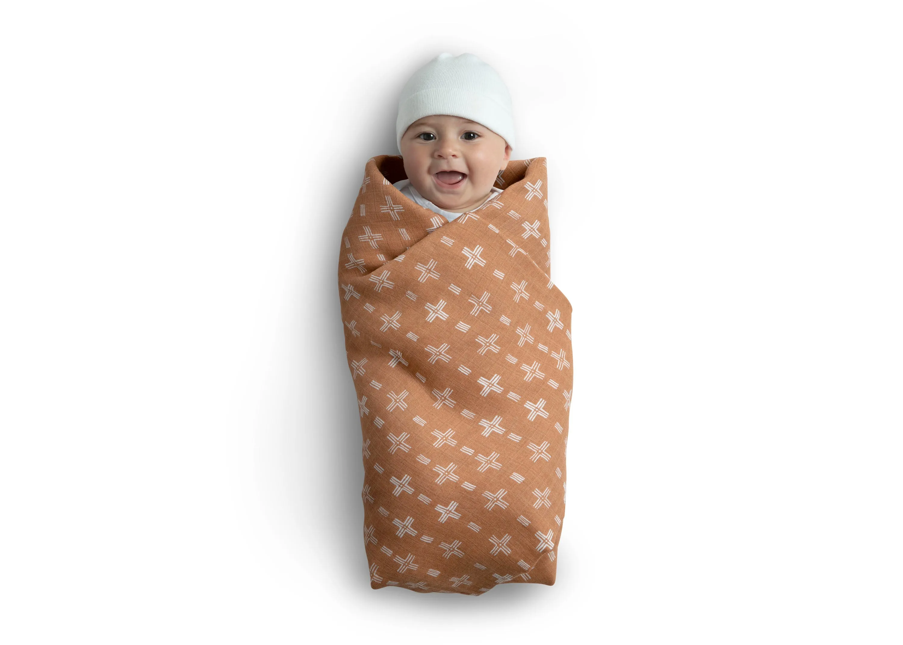 100% Cotton Muslin Baby Receiving Blankets - 4 Pack