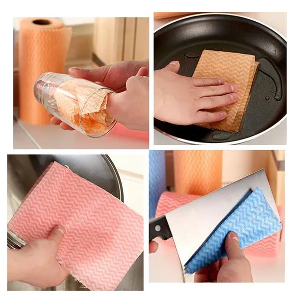 1601 Non Wooven Fabric Disposable Handy Wipe Cleaning Cloth Roll (1Pc)