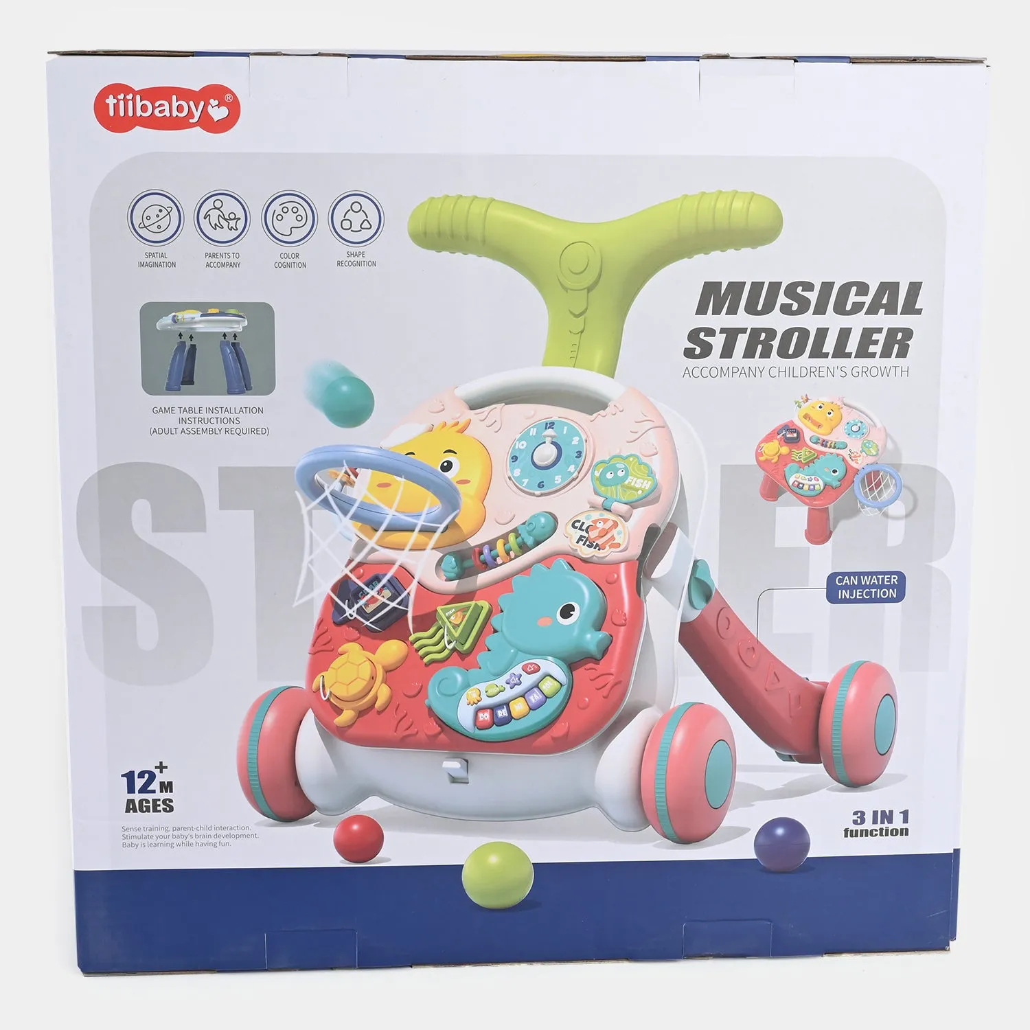 3-In-1 Baby Walker Early Education Toy For Kids