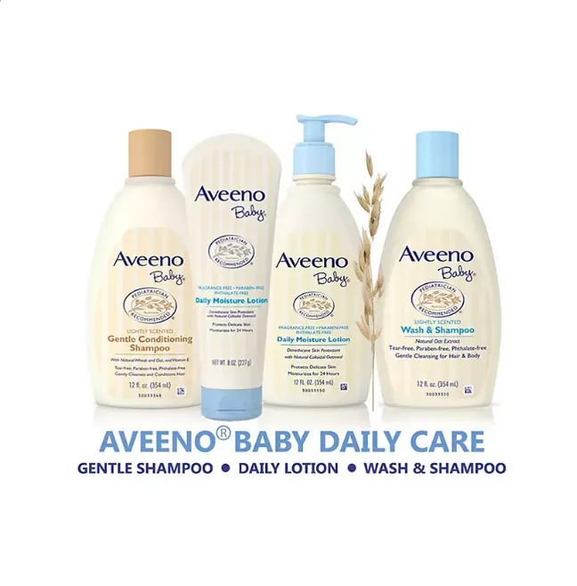 Aveeno Baby Daily Moisture Lotion, 24hr Protection (18 fl. oz., 2 pk.)