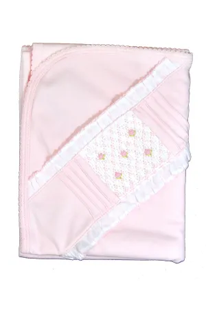 Baby Girl's Pink Rosebud Blanket