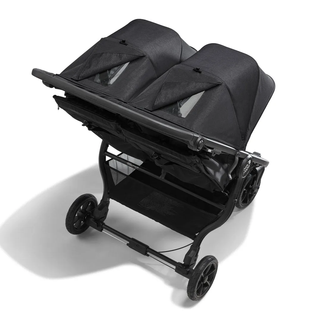 Baby Jogger City Mini GT2 Double Pushchair   Carrycot Bundle - Opulent Black