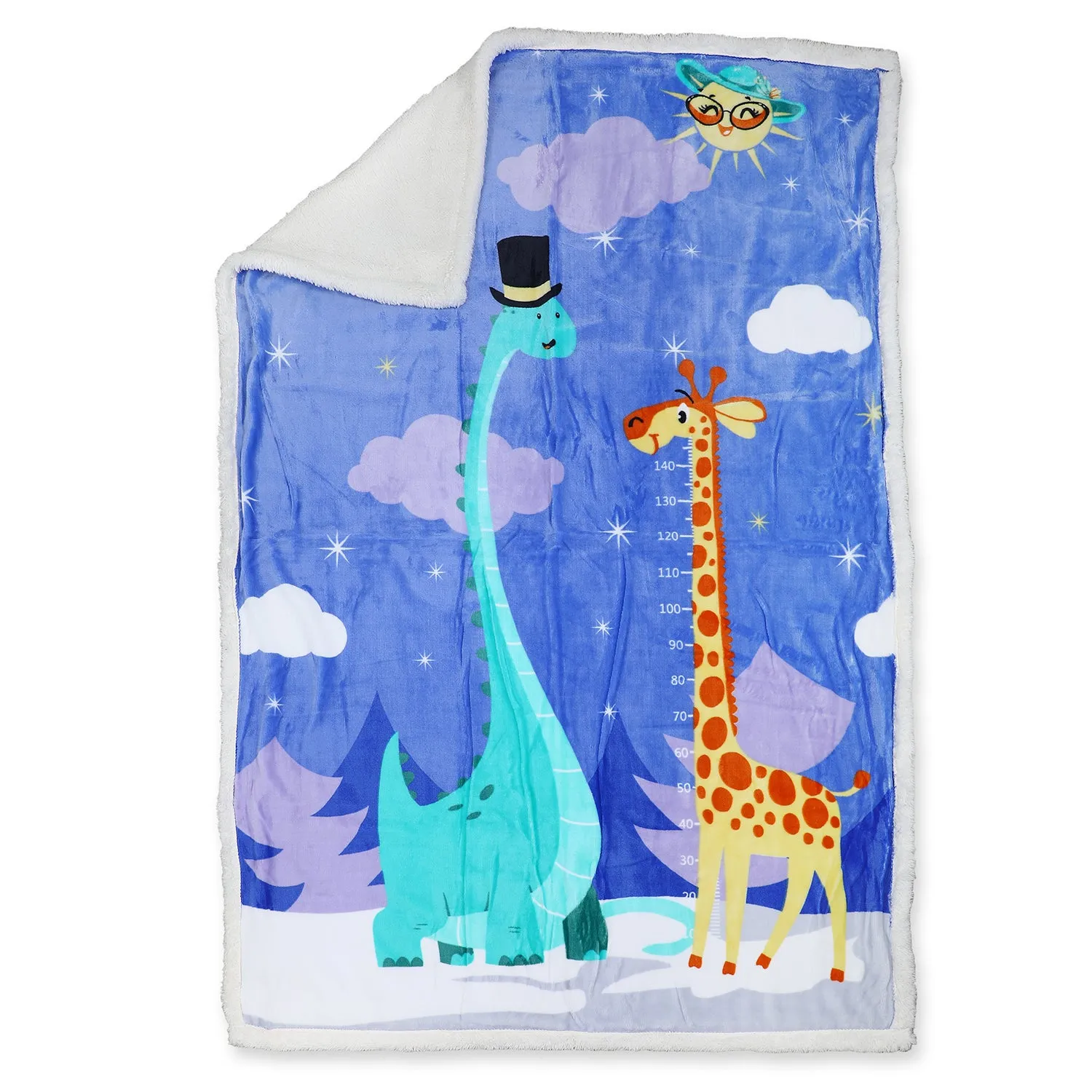 Baby Moo Tall As A Giraffe Super Soft All Season Reversible Blanket - Purple