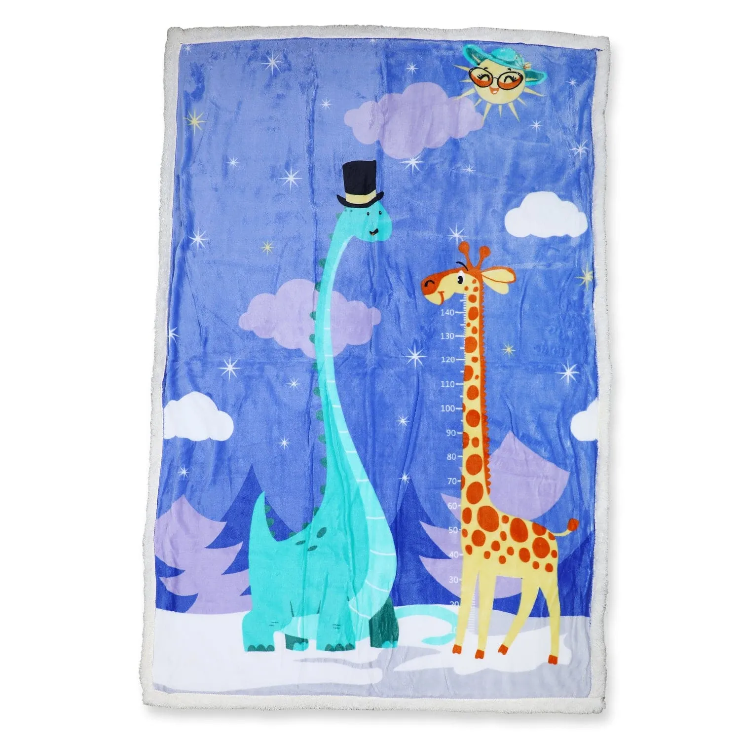 Baby Moo Tall As A Giraffe Super Soft All Season Reversible Blanket - Purple