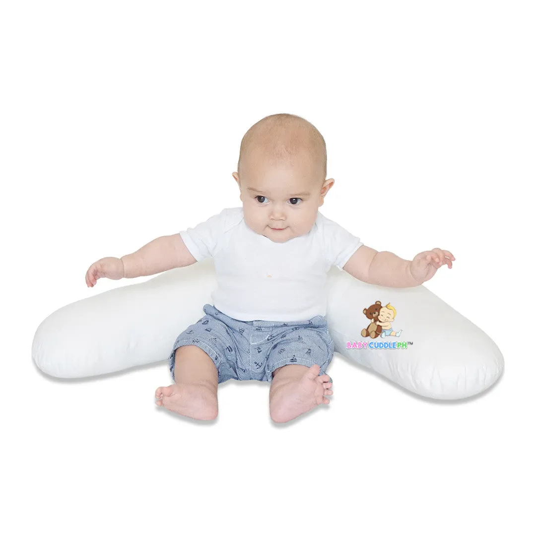 Babycuddle Nursing Pillow (Multi-use) - Anchor Stripes in White