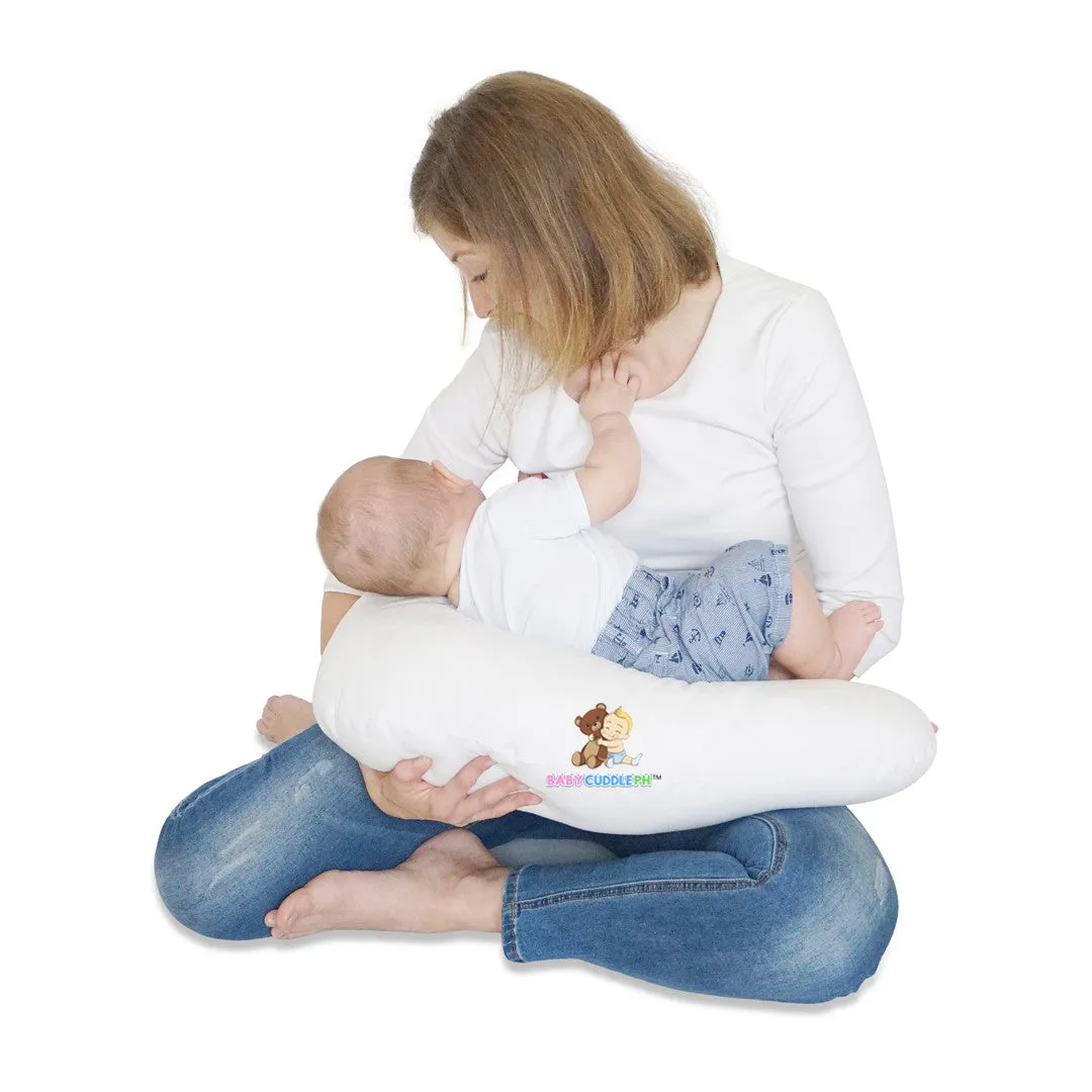 Babycuddle Nursing Pillow (Multi-use) -Flora in Peach Dotted