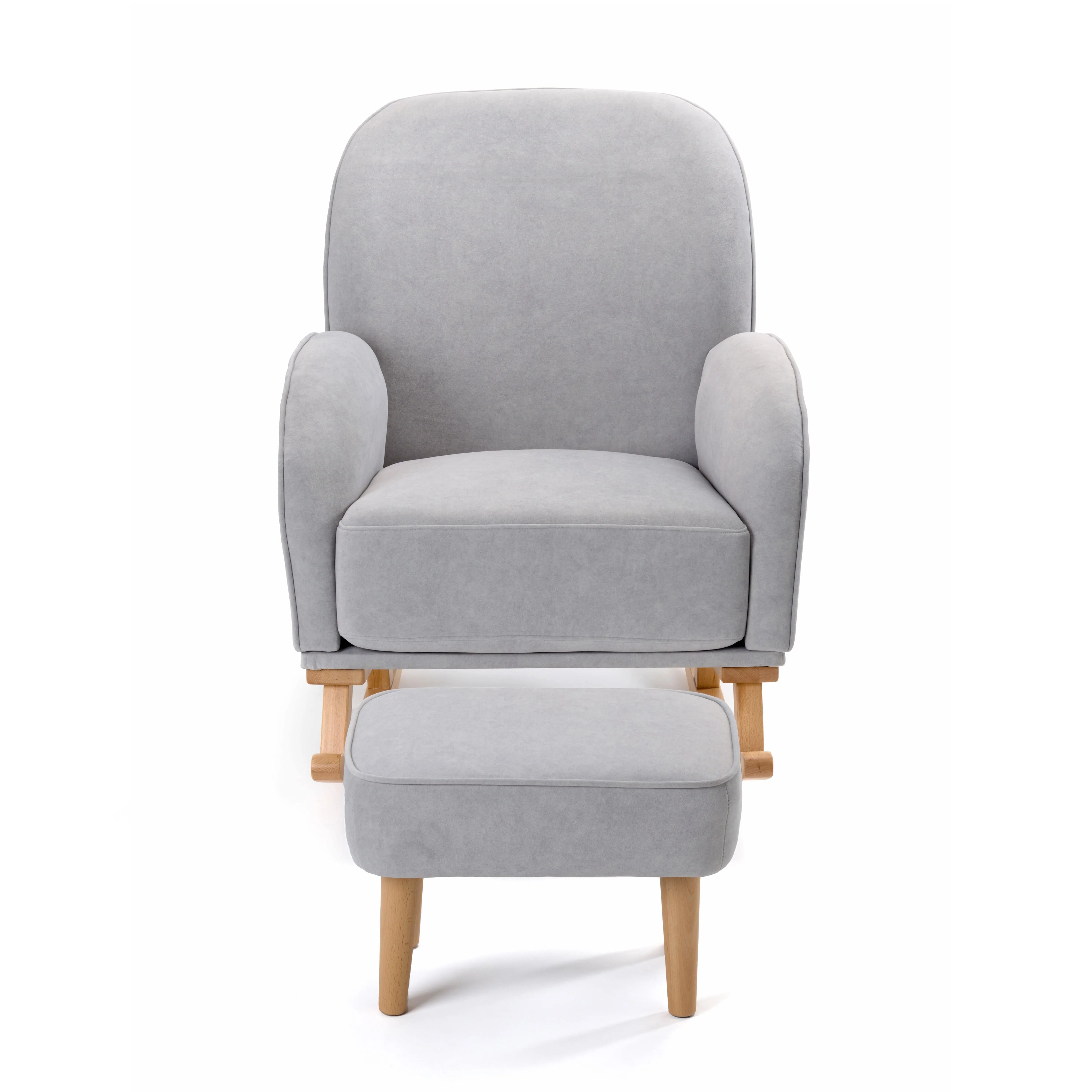 Babymore Freya Nursing Chair with Stool - Grey