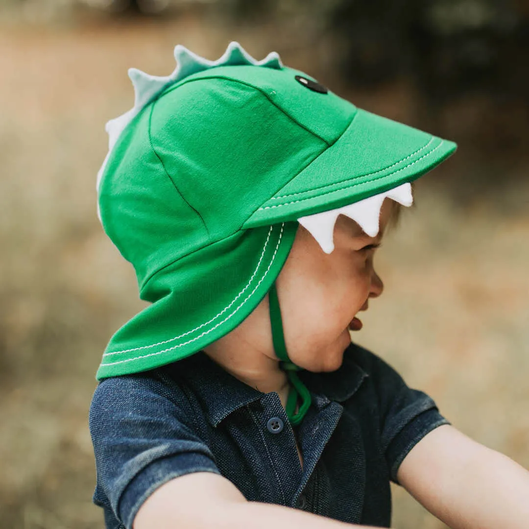 Bedhead: Legionnaire Flap Sun Hat Dinosaur Green