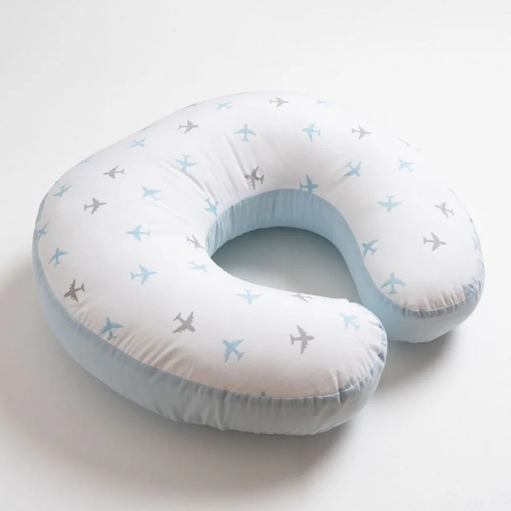 Blue Airplane Theme Nursing Pillow