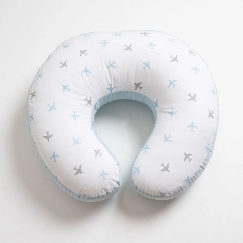 Blue Airplane Theme Nursing Pillow