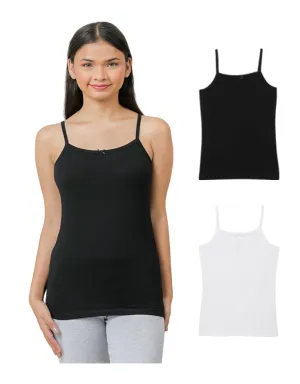 Cami Vests - Black And White Combo Pack of 2