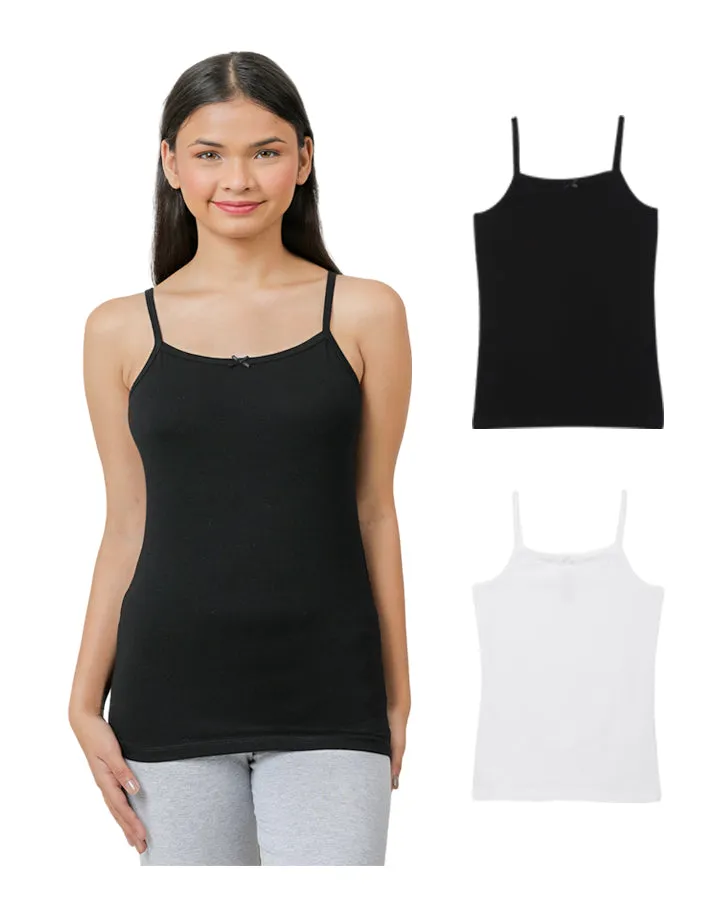 Cami Vests - Black And White Combo Pack of 2