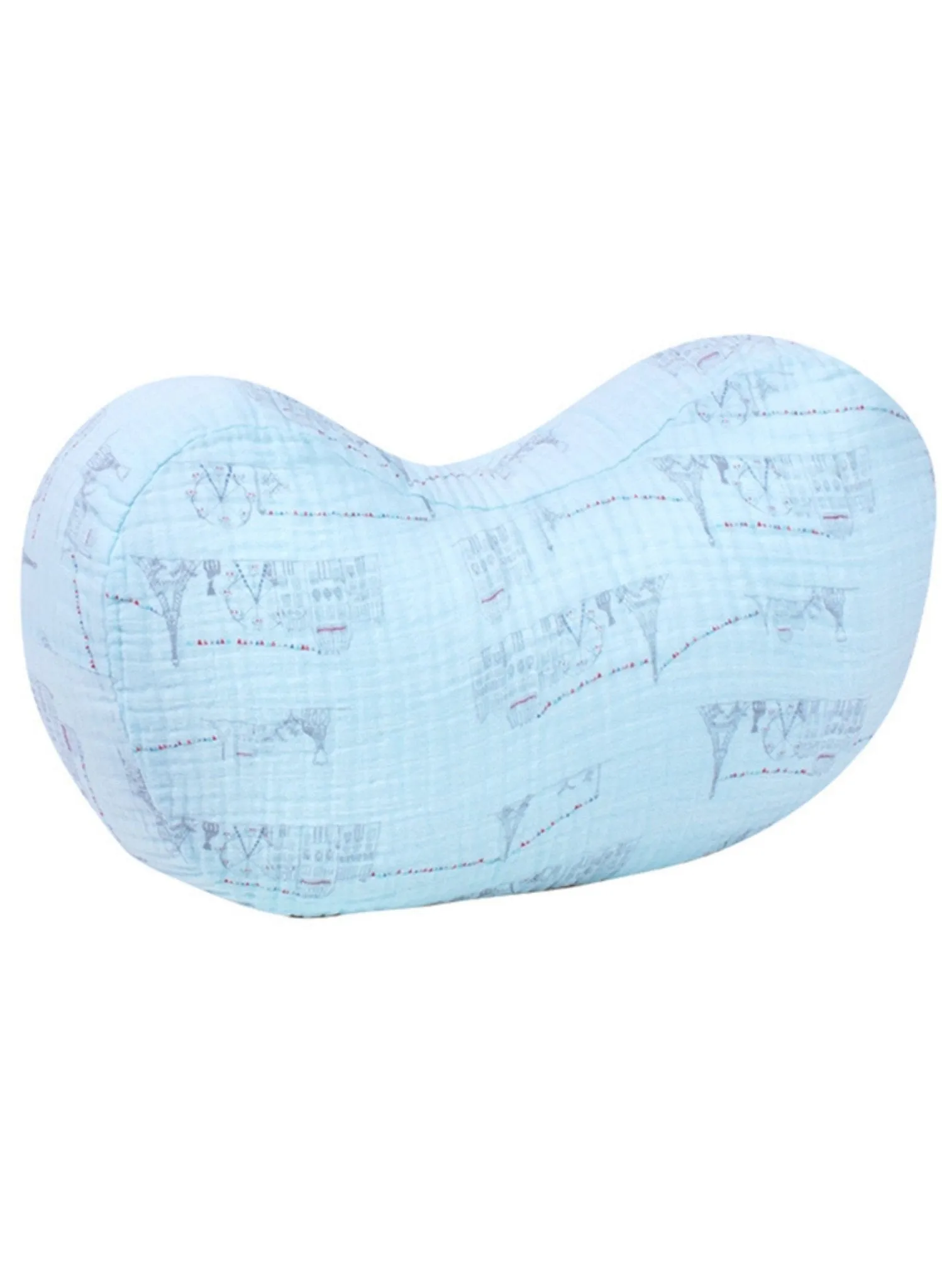 Carousel Blue Muslin Bebe Nursing Pillow