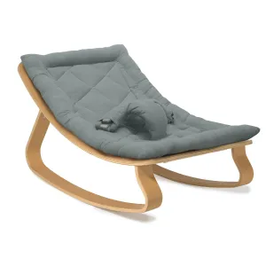 Charlie Crane LEVO Baby Rocker - Beech with Orage Cushion