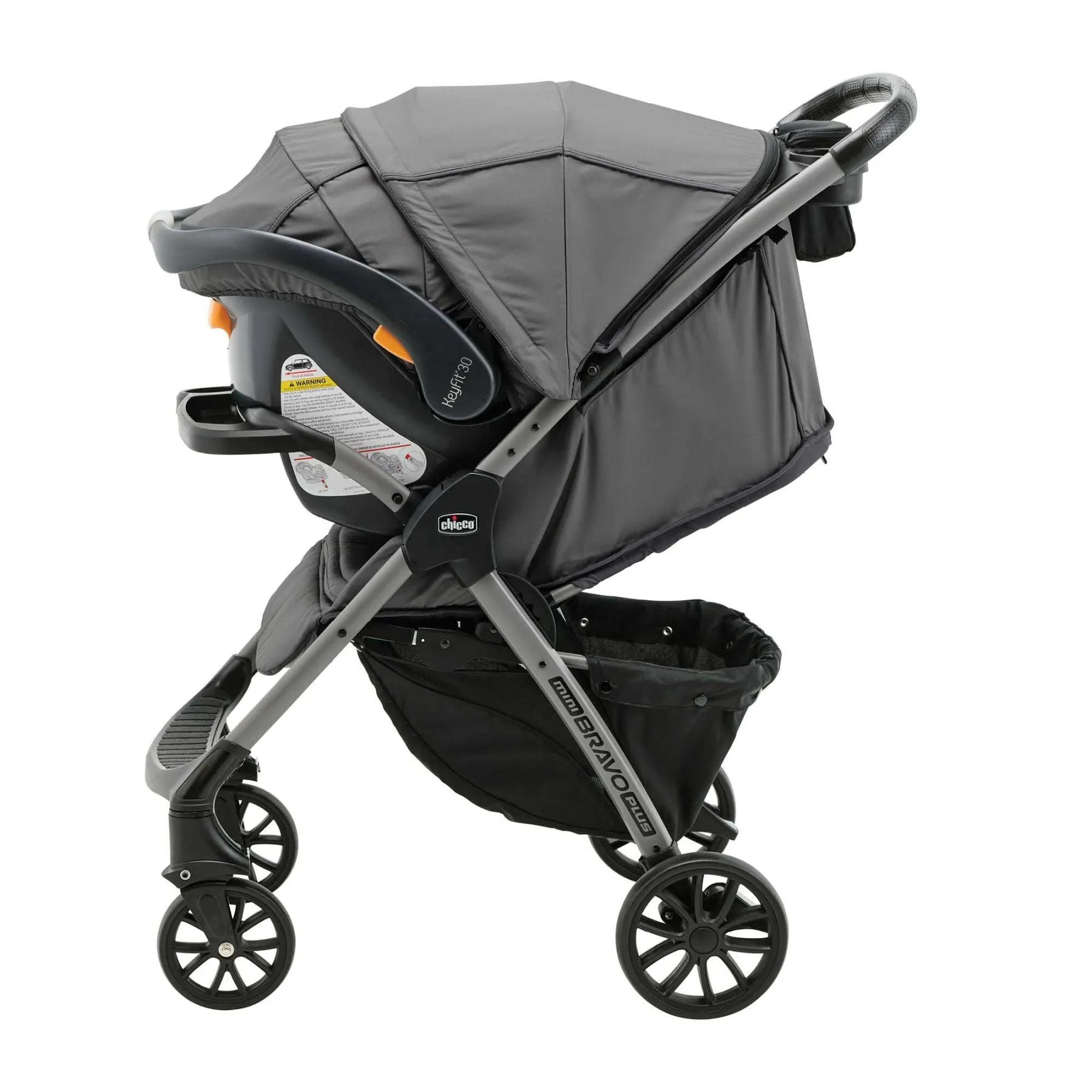 Chicco Mini Bravo Plus Travel System - Slate