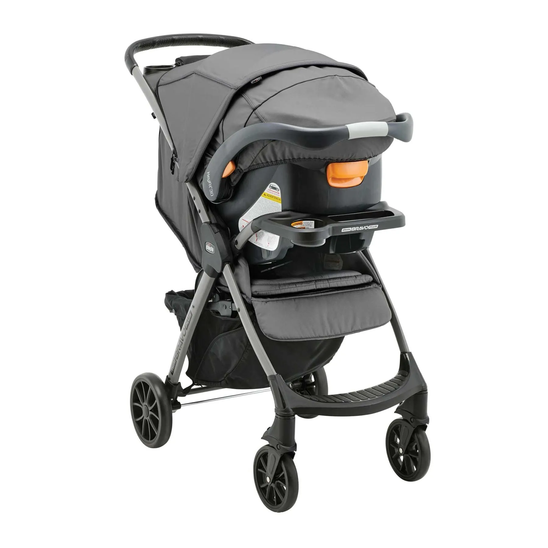 Chicco Mini Bravo Plus Travel System - Slate