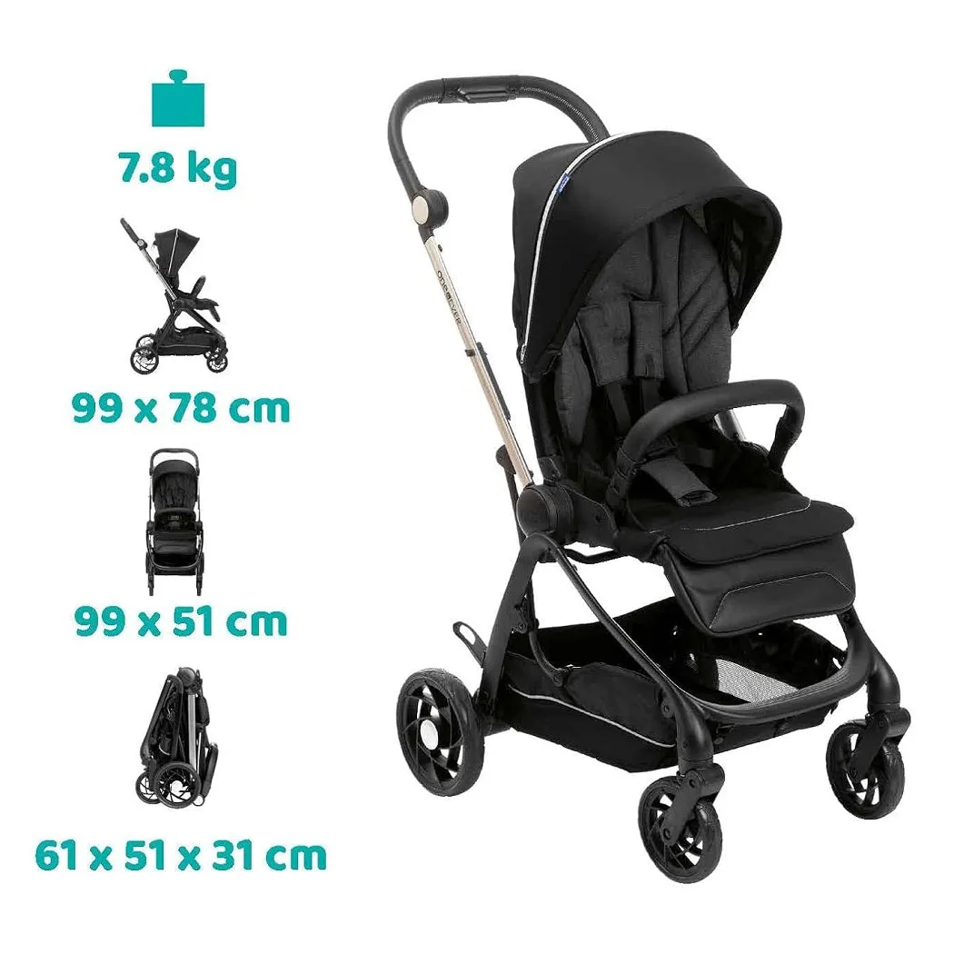 Chicco one4ever 2-in-1 Stroller and Carrycot (Pirate Black)