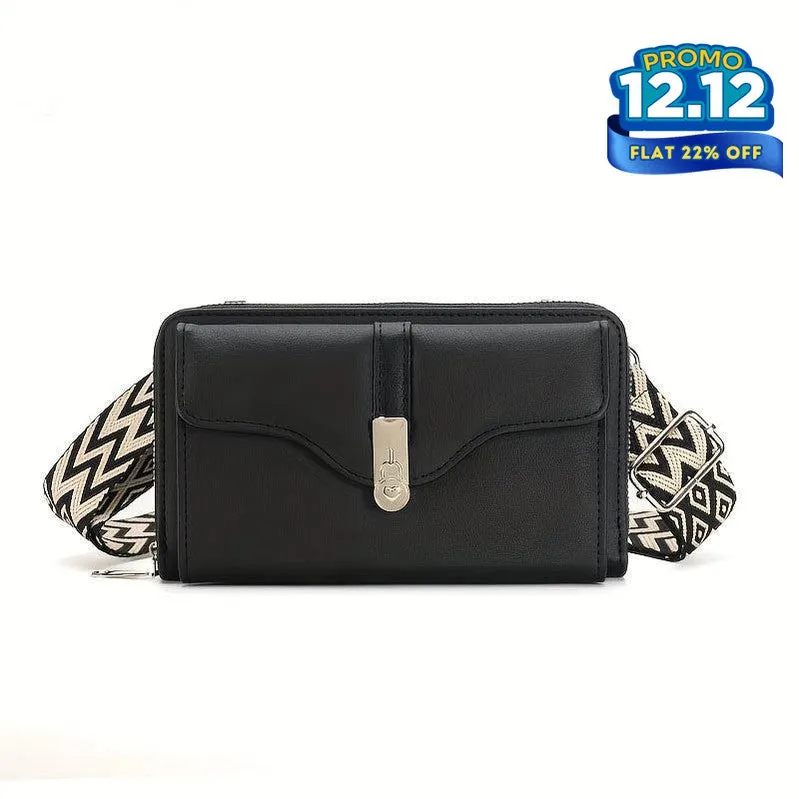 Classic Leather Crossbody Wallet Bag