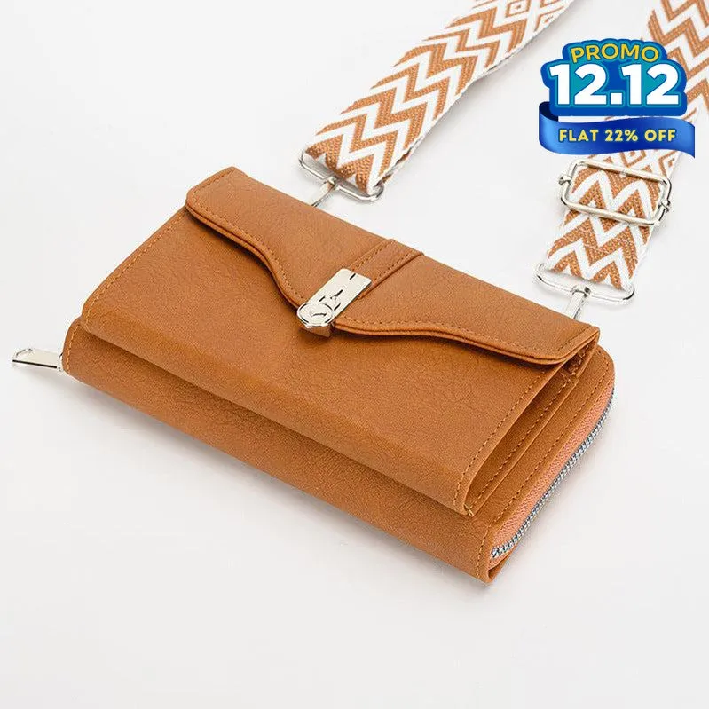 Classic Leather Crossbody Wallet Bag