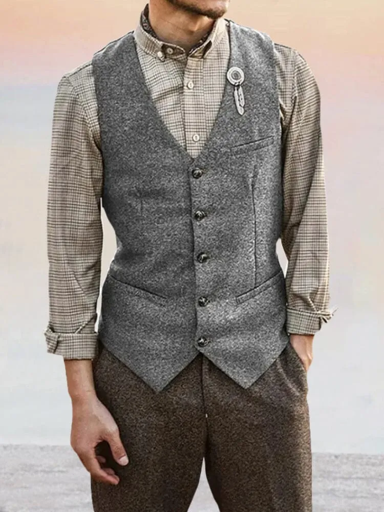 Classic Tweed Suit Vest