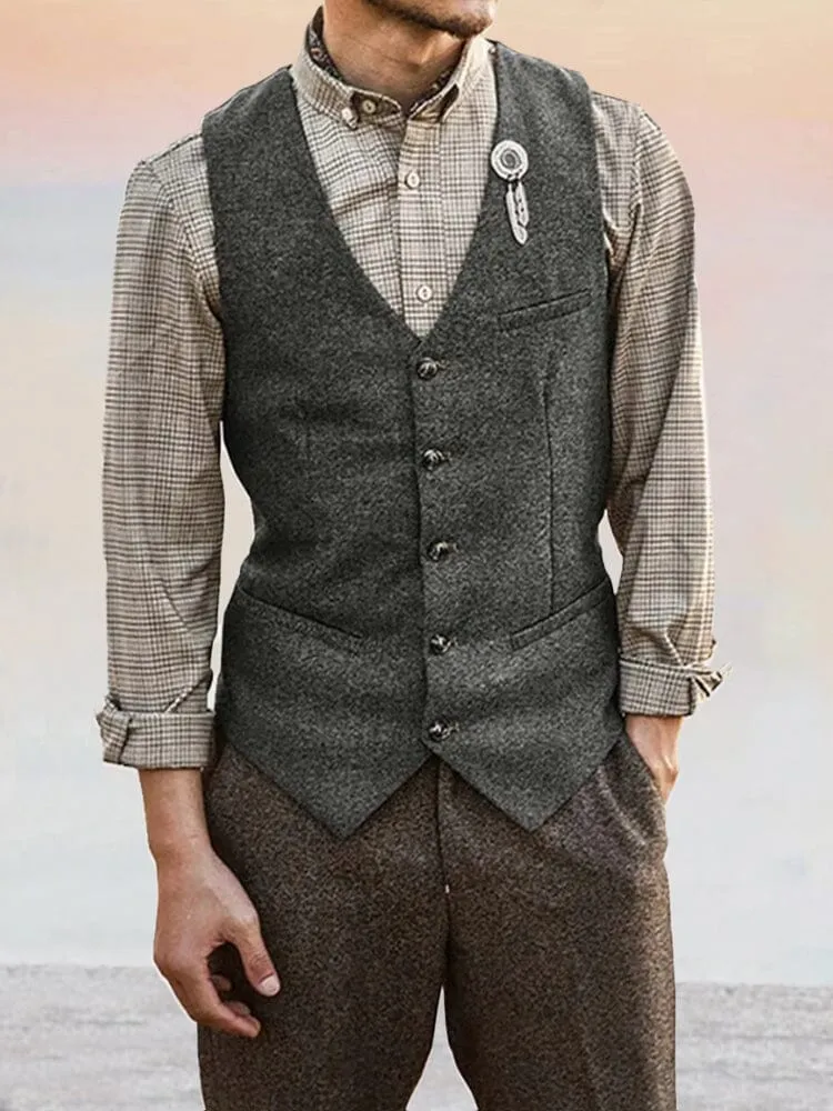 Classic Tweed Suit Vest