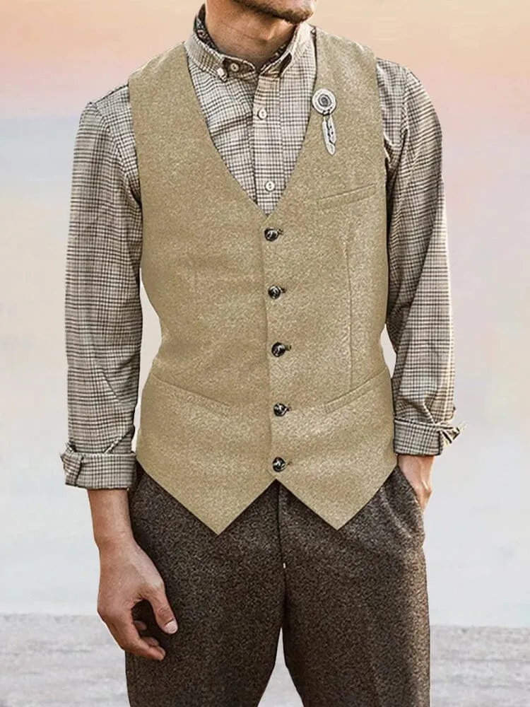 Classic Tweed Suit Vest