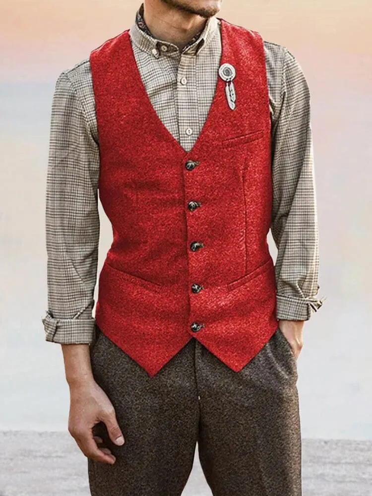 Classic Tweed Suit Vest