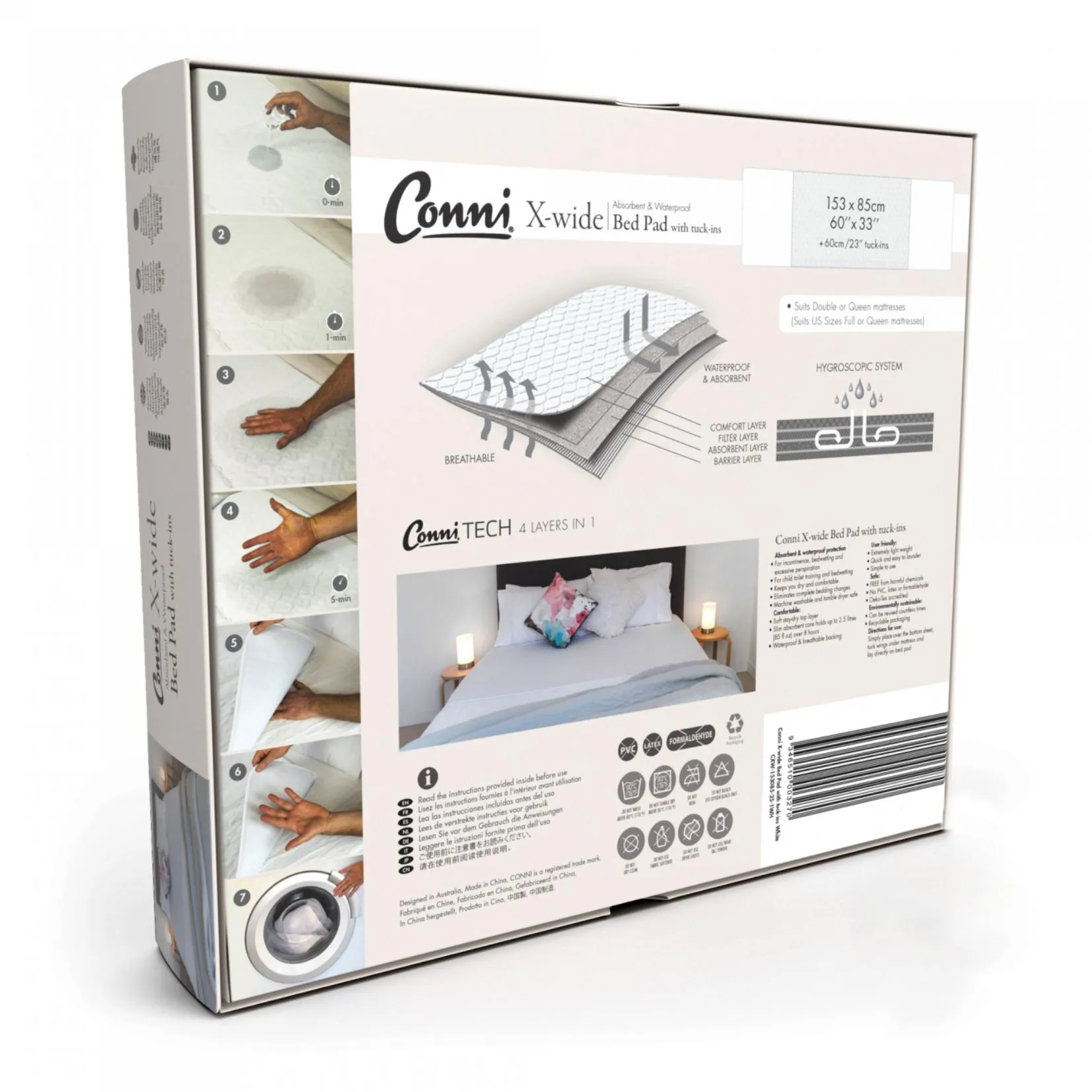 Conni X-Wide Bed Pad With Tuck Ins (1)