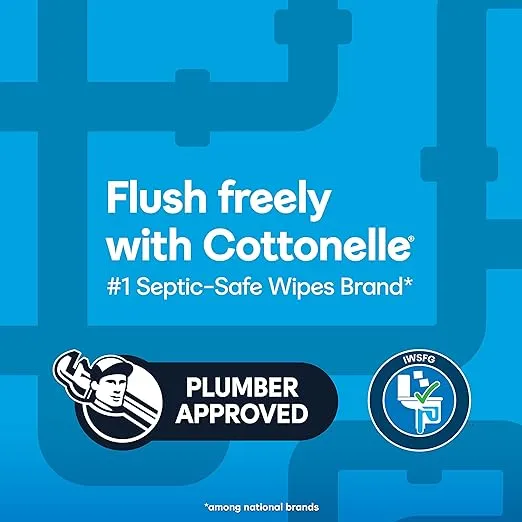 Cottonelle Flushable Wipes Pack Of 10 (560 Wipes)