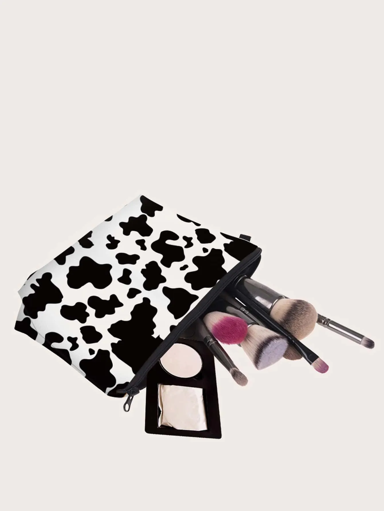 Cow Color Makeup Bag Cosmetic Organizer Toiletries Bag Makeup Organizer Zip