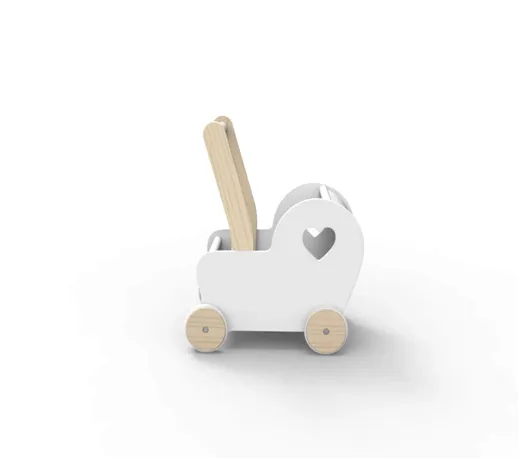 Dolls Stroller pram - Heart White