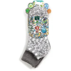 Earth Therapeutics Aloe Socks, Grey, 2 ct Pack