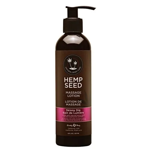 Earthly Body Hemp Seed Massage Lotion - Skinny Dip, 8oz/237ml