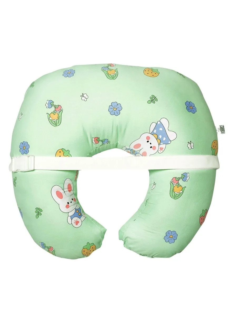 Extra Large Nursing Pillow- My Little Bunny: Green