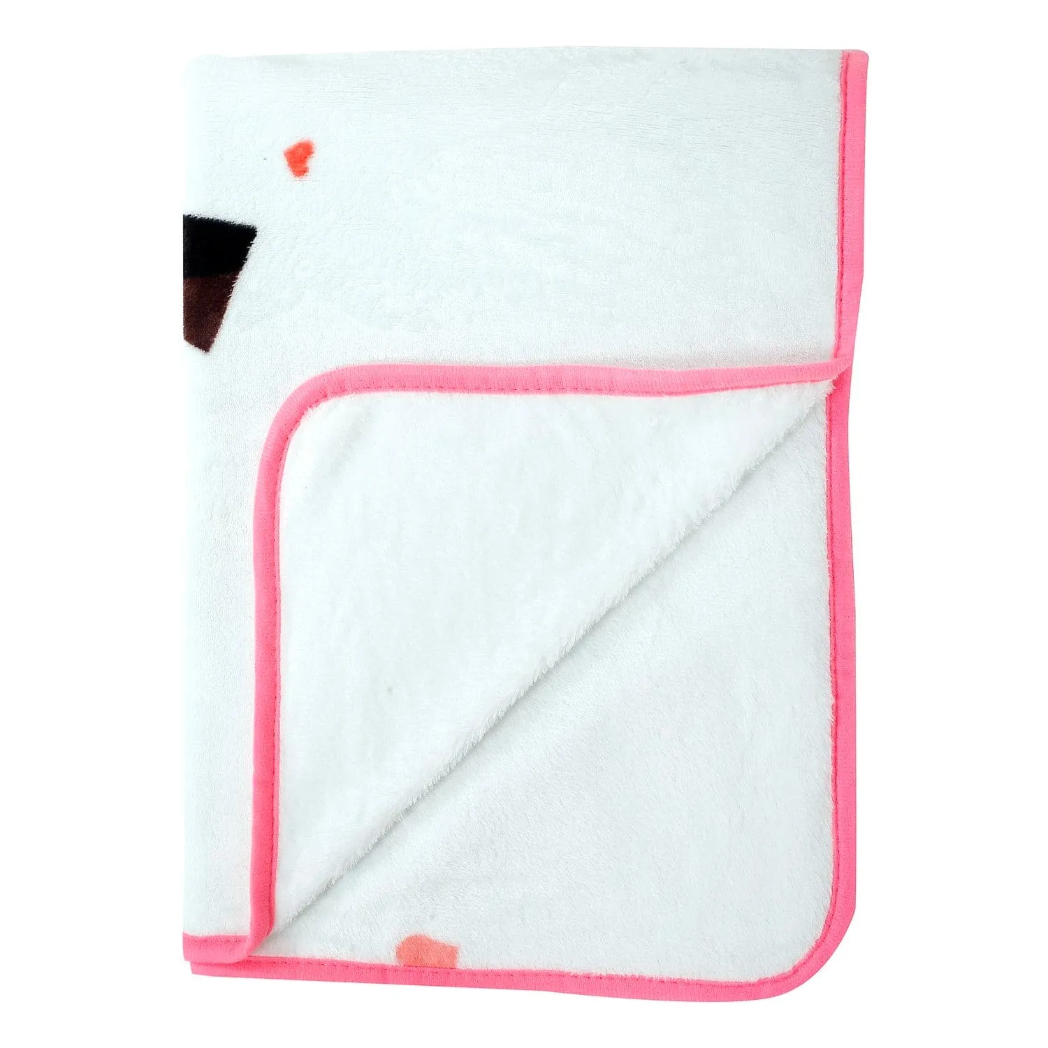 Flamingoes in Love White One Ply Blanket