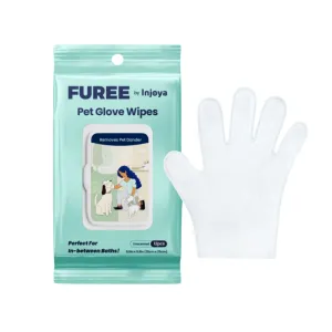 Injoya Hypoallergenic Pet Glove Wipes for Dogs