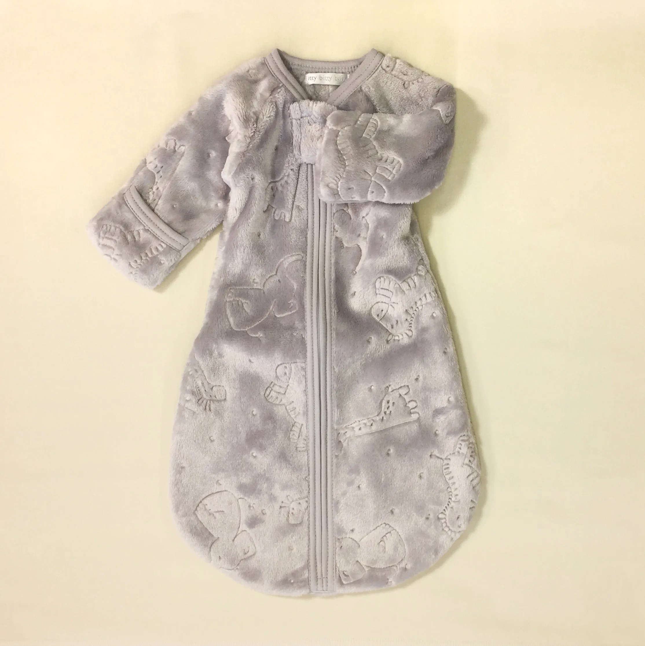 Jungle Plush SleepSack - Silver