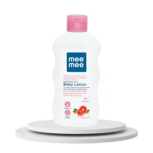 Mee Mee soft baby lotion 400ml enriched with chamomile and fruit extracts | Ideal for all skin types, perfect for newborns and kids | For 24Hrs Moisturization