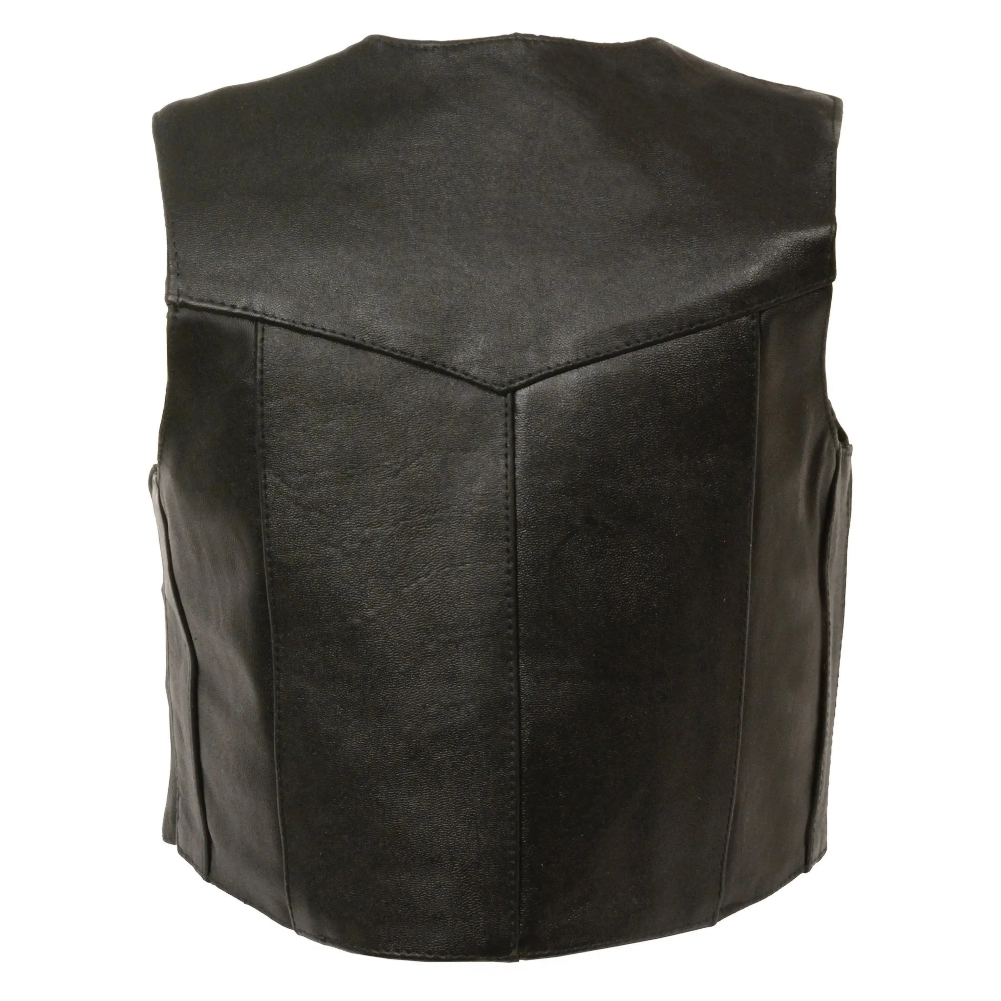 Milwaukee Leather SH2011 Kids Black Classic Three Snap Leather Vest