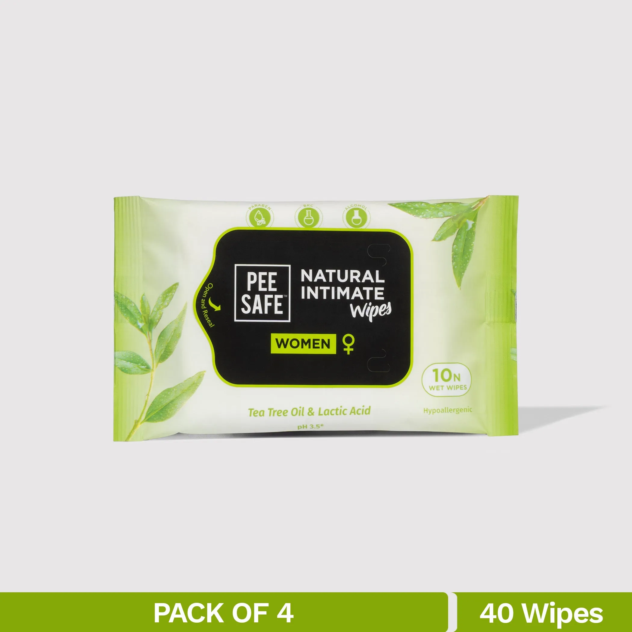 Natural Intimate Wipes For Women (40N) - BYOC