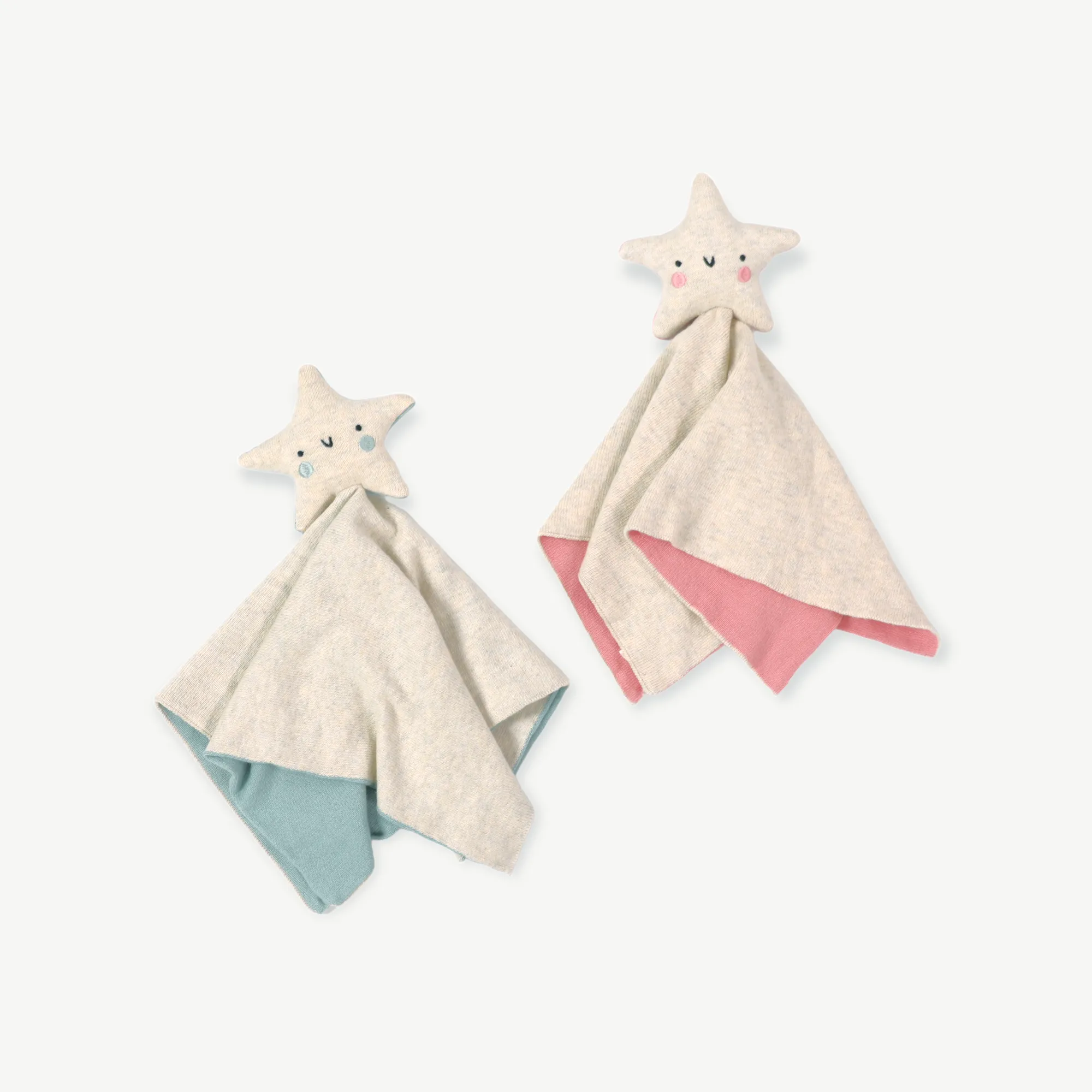 Organic Baby Lovey Security Blanket Cuddle Cloth  - Star (2 Colors)