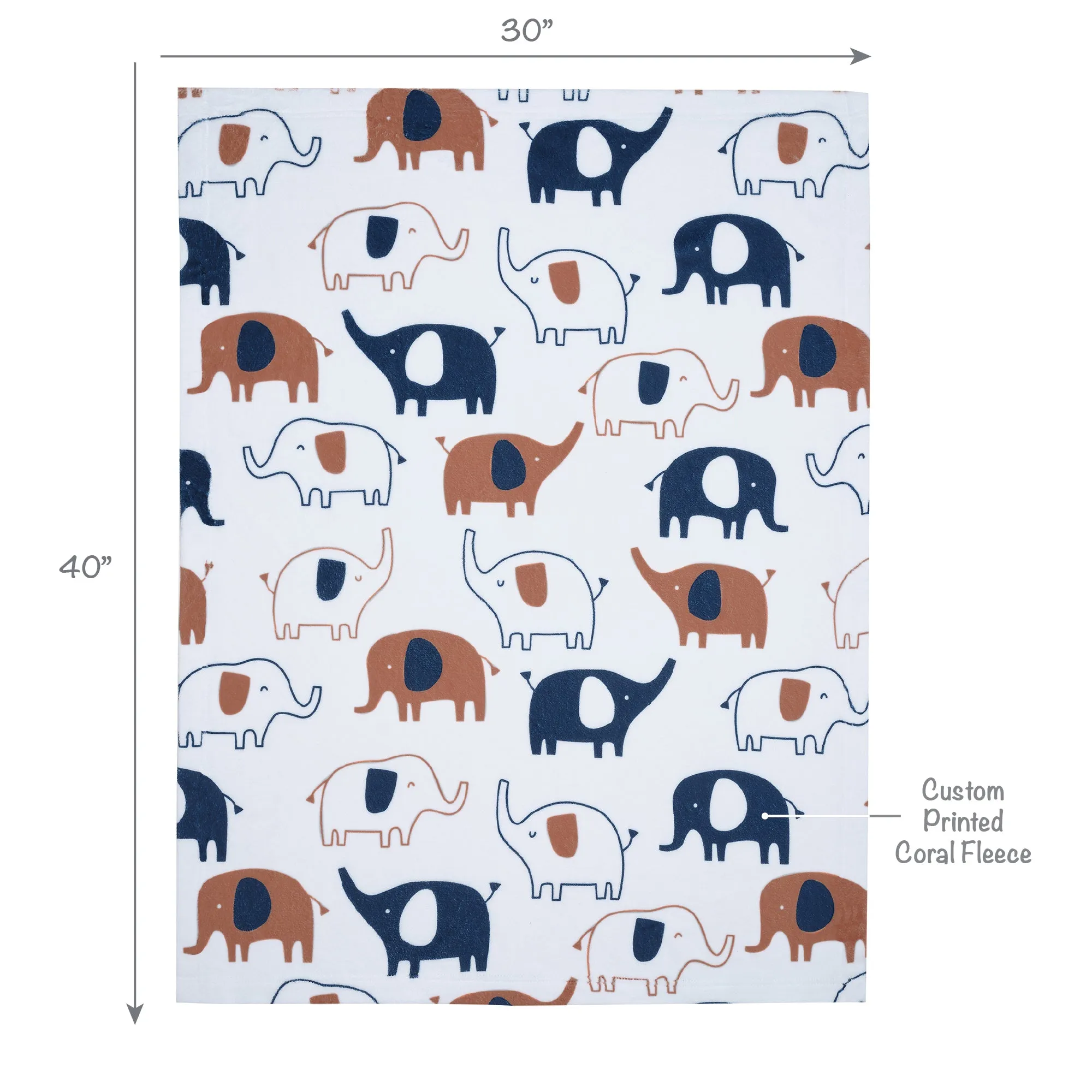 Playful Elephant Baby Blanket