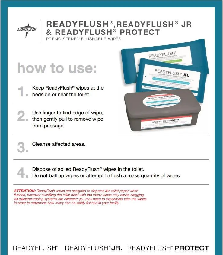 ReadyFlush Biodegradable Flushable Wipes