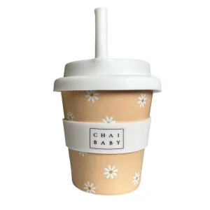 Reusable Bamboo Babyccino Cup - Natural Daisy