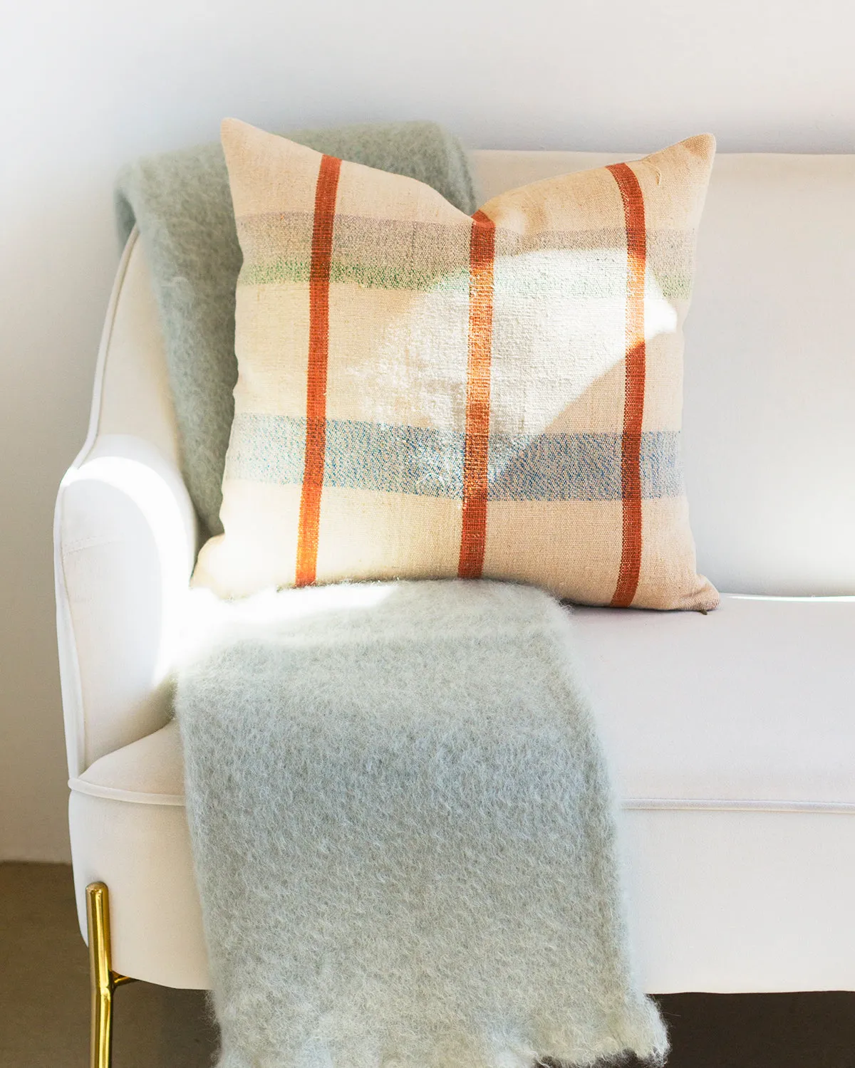 Seafoam Mohair Blanket Throw