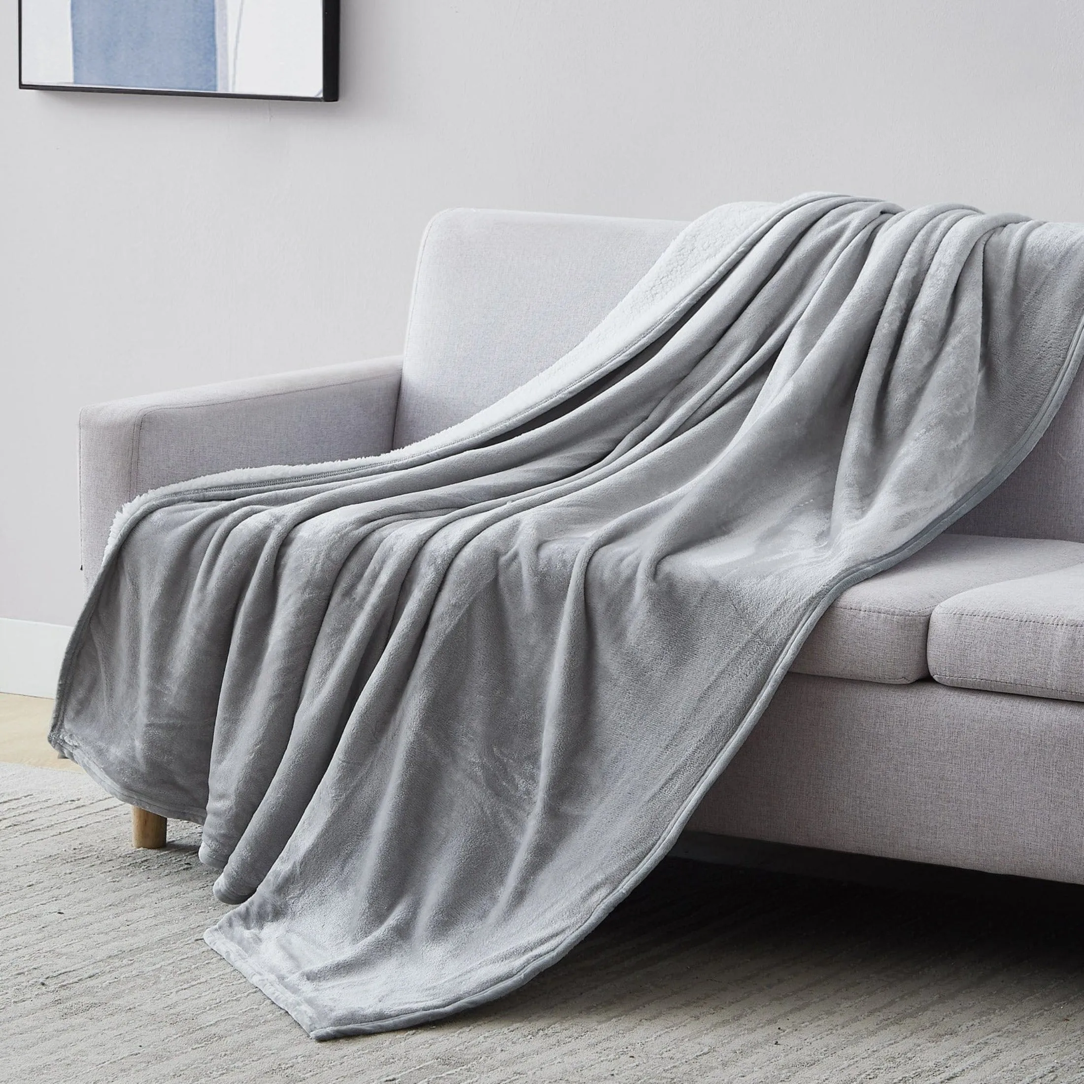 Sherpa-Fleece Oversized Reversible Blankets and Throws