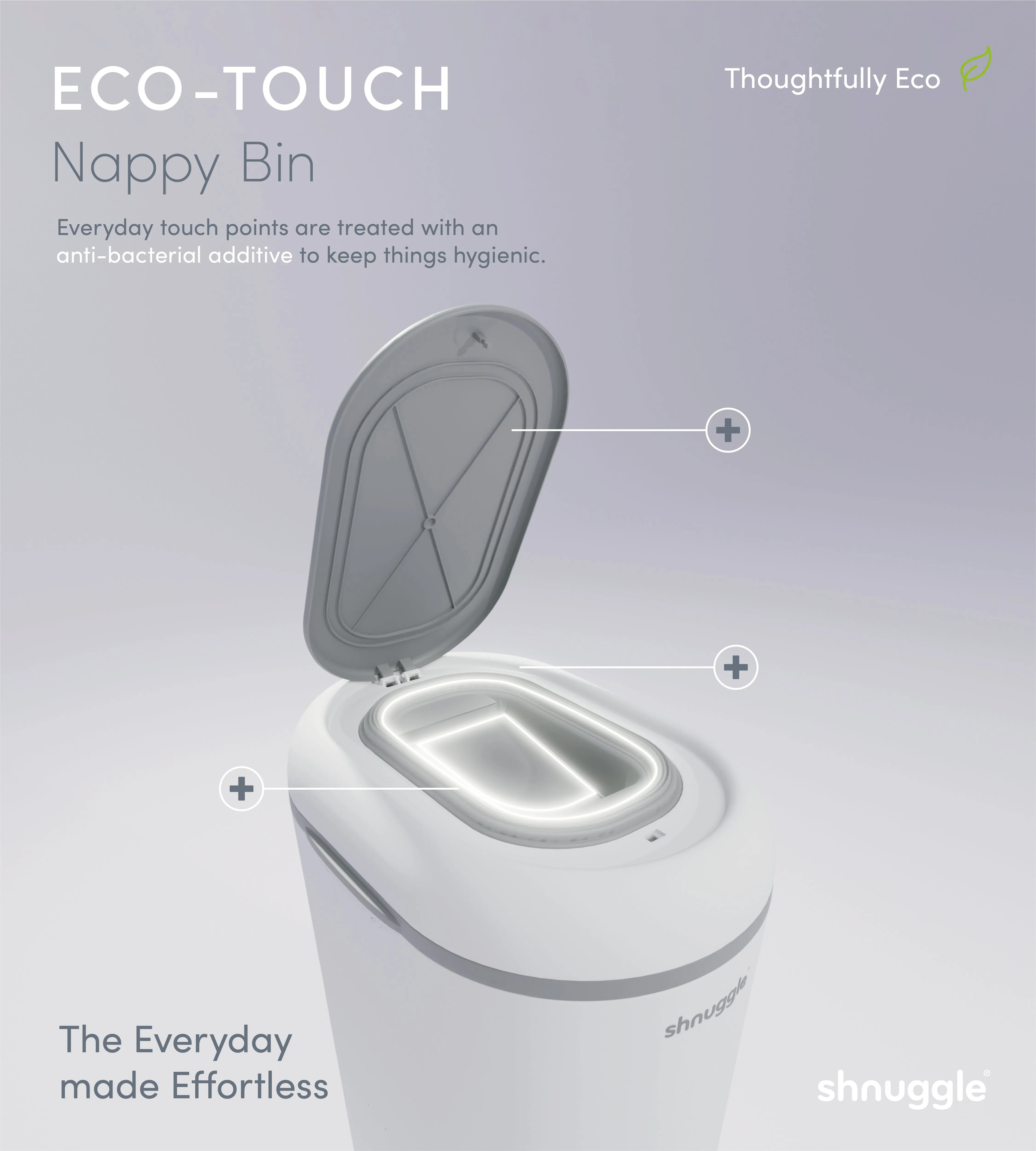 Shnuggle Change Time Eco-Touch Nappy Bin